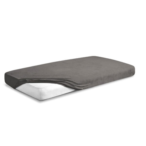 Prześcieradło Frotte z Gumką 150/160x190/200 PREMIUM Ciemnoszare