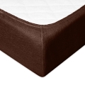 Prześcieradło Frotte z Gumką 150/160x190/200 PREMIUM Ciemnobrązowe