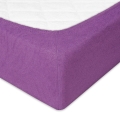 Prześcieradło Frotte z Gumką 150/160x190/200 PREMIUM Fioletowe