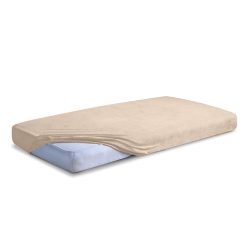 Prześcieradło Frotte z Gumką 110/120x190/200 CLASSIC Beżowe