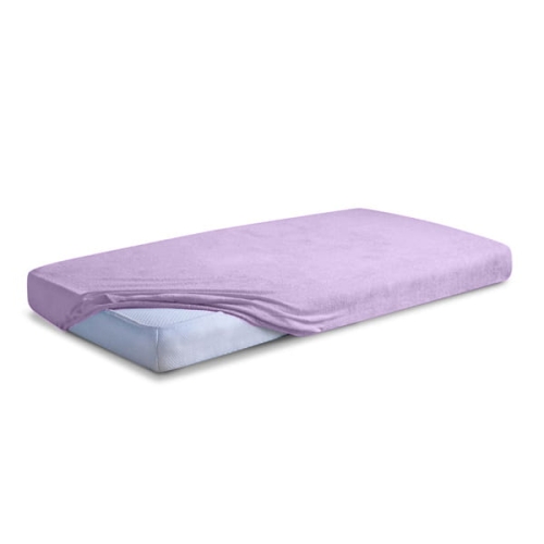  Prześcieradło Frotte z Gumką 110/120x190/200 CLASSIC Lawendowe
