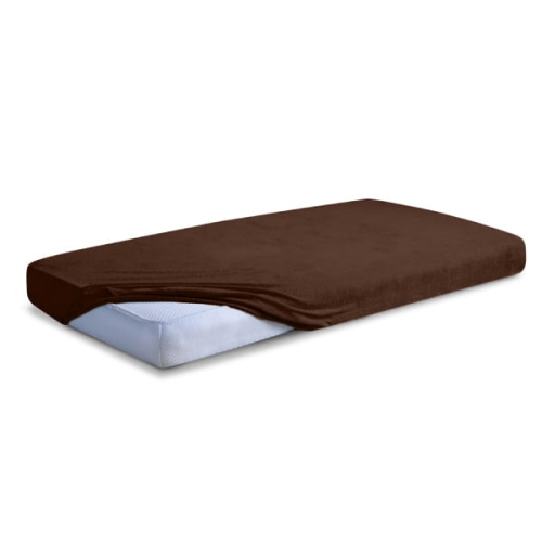 Prześcieradło Frotte z Gumką 130/140x190/200 CLASSIC Ciemnobrązowe
