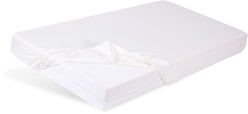 Prześcieradło BAWEŁNIANE 60x120x10 Gładkie z gumą Białe