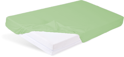 Prześcieradło BAWEŁNIANE 60x120x10 Gładkie z gumą Zielone