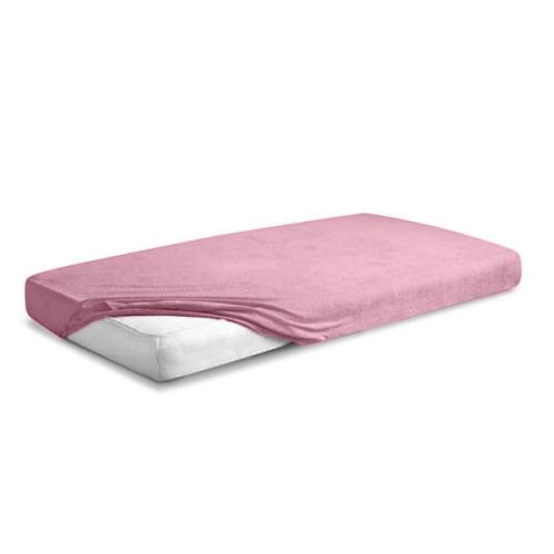 Prześcieradło Frotte z gumą CLASSIC 60x120x10 Różowe