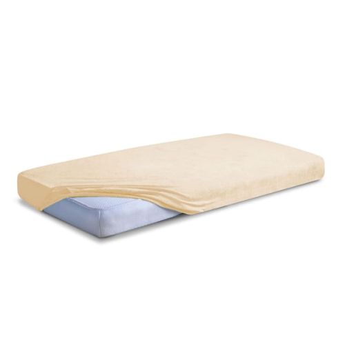  Prześcieradło Frotte z gumą CLASSIC 70x140x10 Beżowe