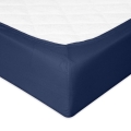  Prześcieradło Jersey z gumą 110/120x190/200 PREMIUM Granatowe