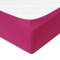  Prześcieradło Jersey z gumą 130/140x190/200 PREMIUM Fuksja