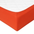 Prześcieradło Jersey z gumą 150/160x190/200 PREMIUM Ciemny Pomarańcz