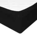  Prześcieradło Jersey z gumą 180/190x190/200 PREMIUM Czarne