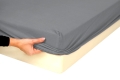 Prześcieradło Jersey z gumą 210/220x190/200 PREMIUM Ciemnoszare