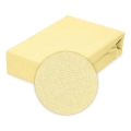 Prześcieradło Jersey z gumą 70x140x10 PREMIUM Krem/Żółte