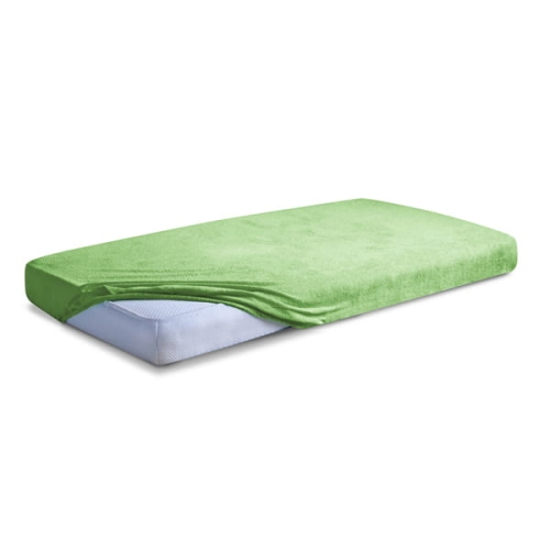 Prześcieradło Welurowe z Gumą 70x140x10 Zielone