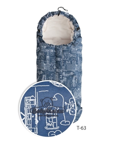 Śpiworek Do Wózka Triton Footmuff Granatowy We Wzory TDST-63