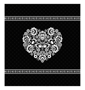Narzuta na łóżko 170x210 Holenderska Serce Ornament