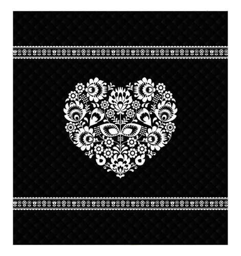 Narzuta na łóżko 170x210 Holenderska Serce Ornament