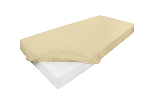  Prześcieradło Jersey z lycrą 90/100x190/200x30 Kremowe