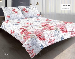  Pościel satynowa Matex PREMIUM 140x200 Kwiaty Ornamenty