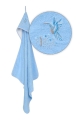 Kąpielowe okrycie niemowlęce 80x80 ROBIN Baby blue Ptaszek