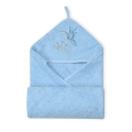 Kąpielowe okrycie niemowlęce 80x80 ROBIN Baby blue Ptaszek