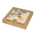 Kąpielowe okrycie BAMBOO DESIGN 100x100 Beżowe w Kwiaty Liście