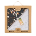  Kąpielowe okrycie BAMBOO DESIGN 100x100 Popielate w Czarne Łapacze