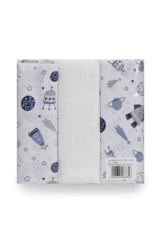 Pielucha MUSLIN 3pak 70x80 BabyBoom Kosmos