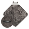 Kocyk KOALA MUSLIN z Kapturkiem 95x95 Czarny