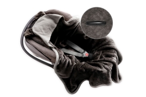 Kocyk KOALA MUSLIN z Kapturkiem 95x95 Czarny