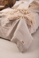  Narzuta Dekoracyjna MUŚLINA 240x210 Beżowa