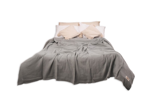 Narzuta Dekoracyjna MUŚLINA 240x210 Szara