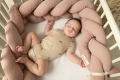 Ochraniacz Do Łóżeczka WARKOCZ MUSLIN 200cm Pudrowo Różowy