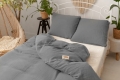 Pościel Bawełniana MUŚLINOWA 220x200 Szara