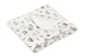 Pielucha MUSLIN DESIGN 3pak 70x80 Biała W Autka
