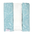 Pielucha MUSLIN DESIGN 3pak 70x80 Niebieska W Dinozaury