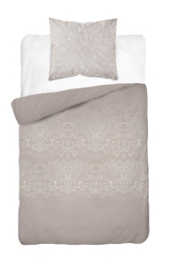 Pościel Satynowa 140x200 Ornament Mozaika Beżowa