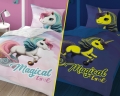 Pościel Świecąca w ciemności 140x200 Jednorożec Unicorn Tęczowy