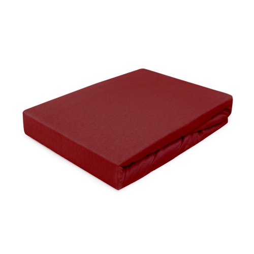 Prześcieradło Jersey z gumką 90x200 Bordowe Prestige Collection 160 g/m2