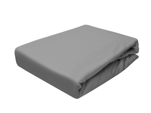 Prześcieradło Jersey z gumką Szare 200x220 