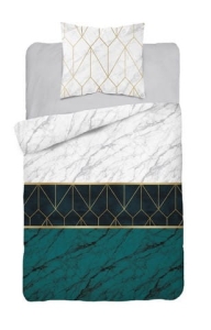 Pościel Satyna 140x200 Mozaika Zieleń Ornament