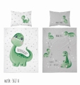 Komplet do łóżeczka 90x120 Kołdra + Pościel Dinuś Dinozaur  
