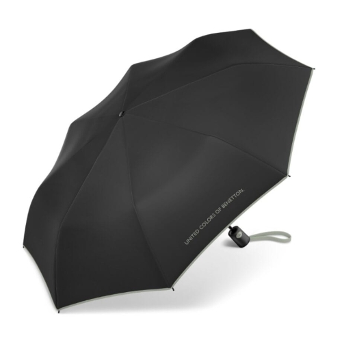 Parasol Benetton składany z pokrowcem Mini  Automatycznie otwierany Czarny Iceberg green
