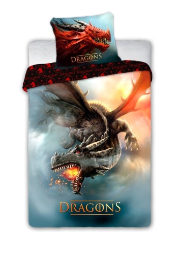 Pościel młodzieżowa DRAGONS Latający Smok 140X200    