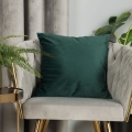 Poszewka 40x40 Dekoracyjna Velvetowa Zielona Szmaragdowa
