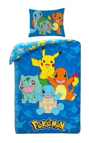 Pościel Młodzieżowa 140X200 Pokemony Pikaczu Mikrofibra 