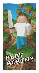 Ręcznik Plażowy Kąpielowy 70x140 dla fana gry Minecraft Steve Creeper
