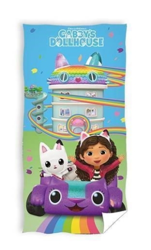 Ręcznik Plażowy Kąpielowy 70x140 Koci Domek Gabi 