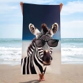 Ręcznik Plażowy Kąpielowy XXL 100x180 Zebra w Okularach
