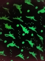 Koc Świecący w ciemności 150x200 Białe Dinozaury Fluo 