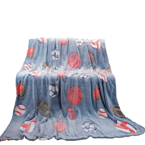 Koc Świecący w ciemności 150x200 Piłki sportowe na szarym tle Fluo 